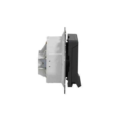 Sedna Design & Elements Gniazdo schuko z przesłonami IP44 czarny antracyt SDD214023 SCHNEIDER (SDD214023)